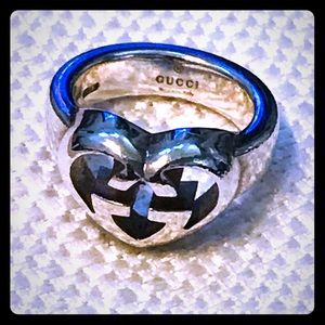 Gucci GG Thick 925 Sterling Silver Ring size 4.5